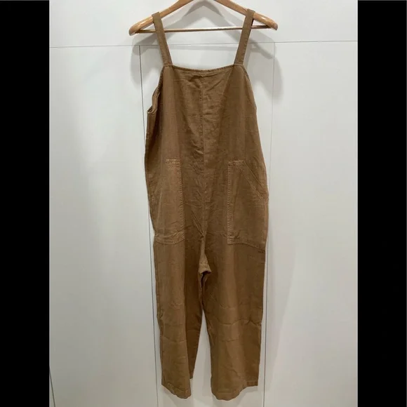 NWT Universal Thread+Utility cropped jumpsuit+Overall+Rust+Sz S & XS - Picture 2 of 7